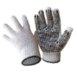 Cotton Dot Gloves White/Black, 250mm Cuff, 730g/Dozen, 7 Gauge 12 Pair Pack